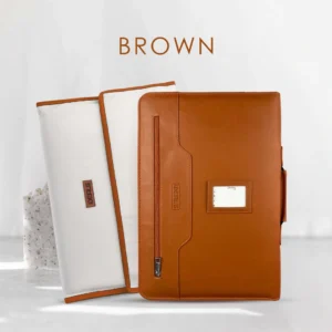 Document Care Folder (ফ্রি প্রটেক্ট কভার) - Brown