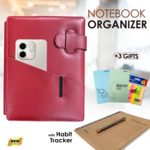 Professional Notebook Organizer - red-rose